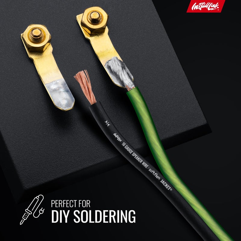 Install Link 16 AWG Gauge Speaker Wire Cable (30 Feet) Stereo, Car or Home Theater, CCA - Image 5
